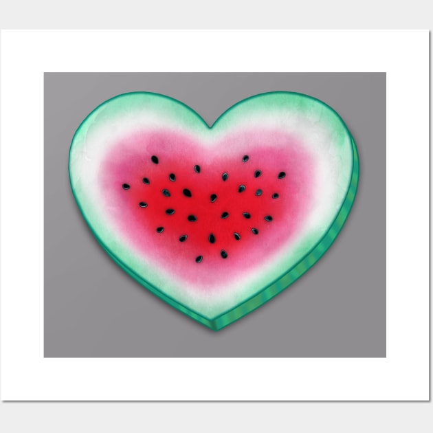 Summer Watermelon Love Wall Art by PerrinLeFeuvre